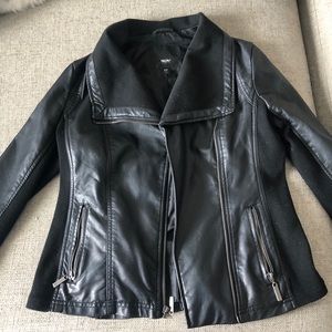 Black leather jacket